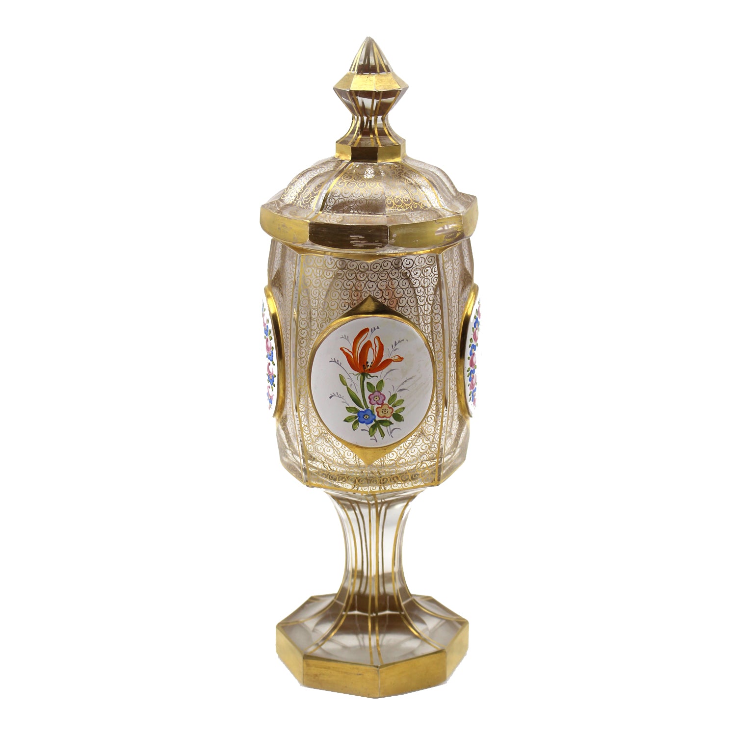Bohemian Lidded Glass, Late 19th Century